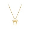 Gold&Deer 14KGP Lovely Line Ribbon Necklace White Gold / 골드앤디어