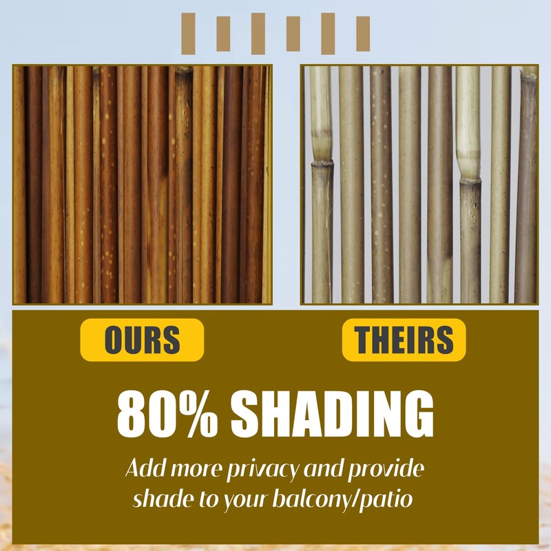 MOVDEET 1 Pack Reed Fencing Rolls, Decorative Bamboo Fencing 6ft