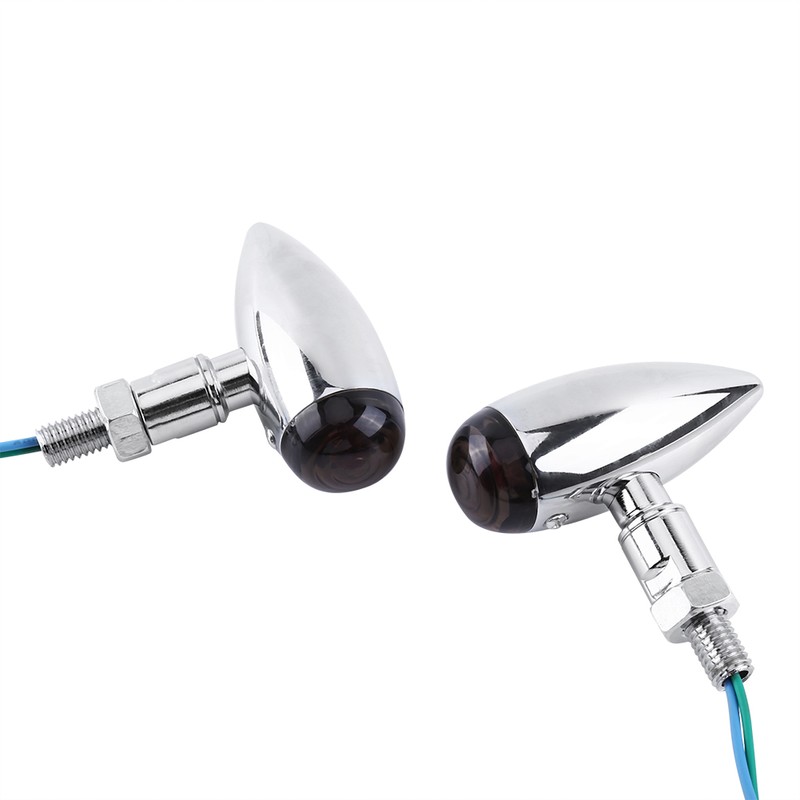 2pcs Motorcycle Bullet Amber LED Turn Signals Indicator Lighting Lamp