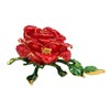 Trinket Box Rose Shape Exquisite Elegant Shiny Jewelry Rings Storage