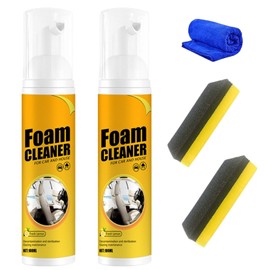 CROOT 2PCS Multipurpose Foam Cleaner, Foam Cleaner All Purpose for Car, Kitchen, Bathroom, Interior and House Lemon Flavor(100ml*2)
