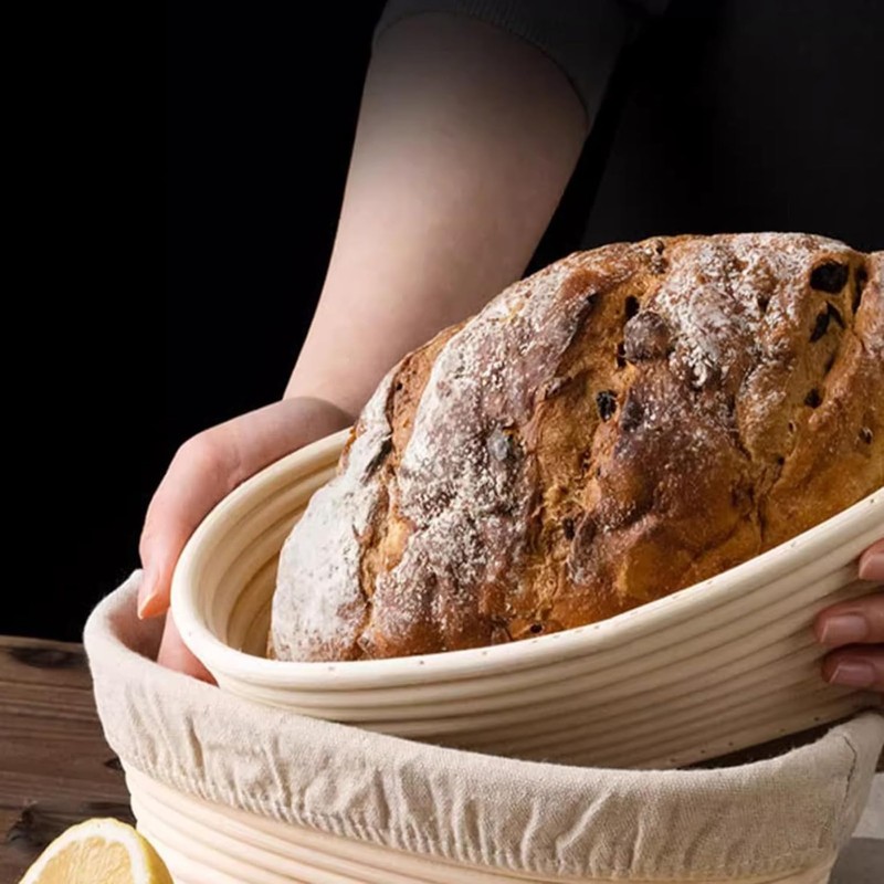 Spalivivre 6Pcs 6 Inch Banneton Bread Proofing Basket Sets, Banneton