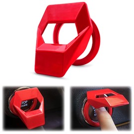 ユニバーサルエンジンスタート/ストップボタンカバー モーターイグニッションスイッチトリムカバー プッシュトゥスタートボタンカバー キー保護カバー クールな車内アクセサリー