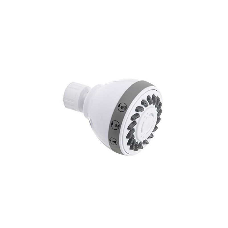 Keeney Stylewise 2.7" 3-Function Shower Head, White