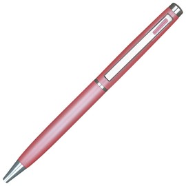 Lanier Matt Pink 4G Ballpoint Pen - Pink Accents and Shiny Chrome Ring & Parts with Medium Tip 0.7mm Cross Style Refill
