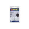 Master Magnetics 07291 White Magnet Hook 2 Count