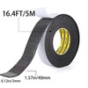 MILEQEE Single-Sided Adhesive Foam Tape EVA Black, Multipurpose Sponge Sealing