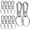 BOHUIZ 10 Packs Metal Keychain Carabiner Clip, Stainless Steel Heavy