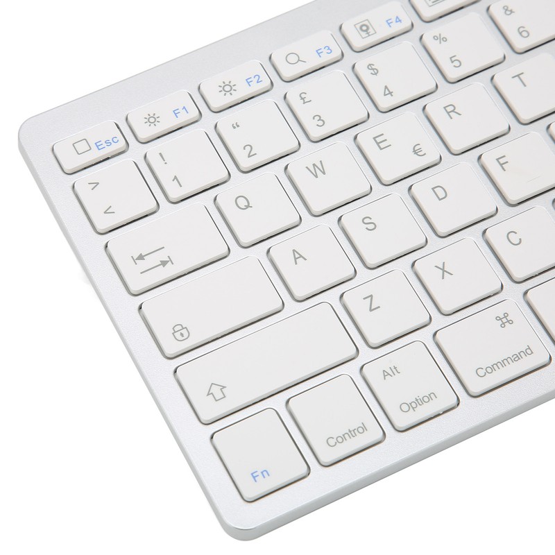 Wireless Keyboard Mini 78 Keys Ultra Thin Portable White Computer