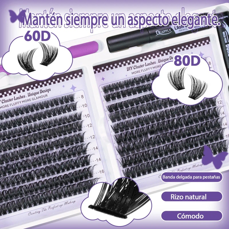 Pro Pestañas Extensions Kit 60d 80d 8-16 Mm