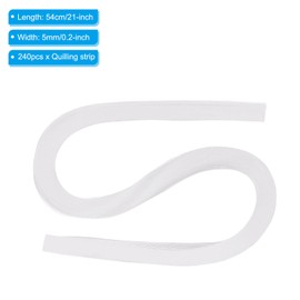 PATIKIL 240pcs Quilling Strips Paper 5mm(3/16") 54cm Origami Paper Quilling Strip for Art DIY Hand Craft Christmas, White