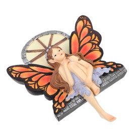Parliky Fairy Garden Decor Pendant Night Glow Resin Craft Fairy Butterfly Wings for Outdoor and Indoor Decoration Unique and Chic Garden Hanging Adornments