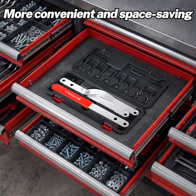16PCS Pulley Holder Tool Set, Step Pin Wrench for Cam