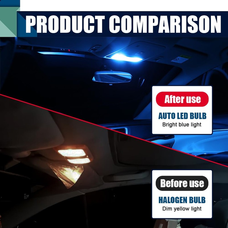 Middrivr 2PCS Interior Car LED Dome Light, Car Reading Light,