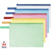 OFFCUP Document Bag A4, Pack of 5 Waterproof Zip Pockets,