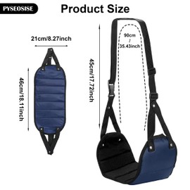 Adjustable Airplane Footrest, Portable Foot Hammock for Airplane, Under Office Desk Foot Hammock Foot Sling with Eye Mask and Earplugs for Home Office Relax Your Feet