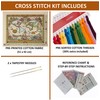 CRAFTiDA Cross Stitch Kits for Adults Pre-Printed Stamped Embroidery Kit