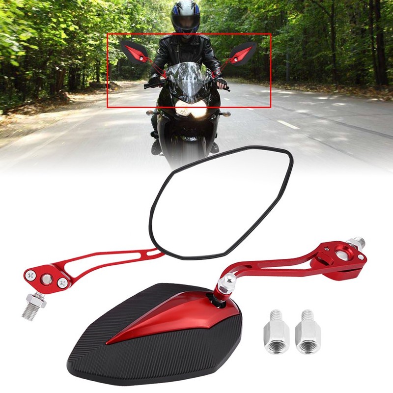 KIMISS Par 8mm 10mm Universal Moto Scooter Espejo retrovisor de