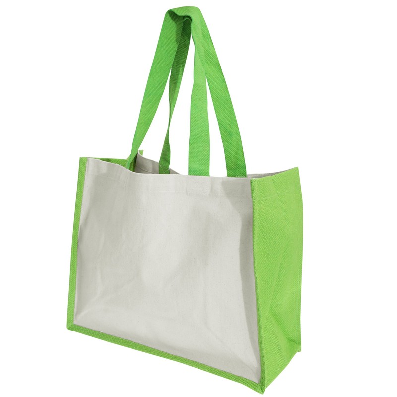 Westford Mill W422 Classic Jute Shopper - Eco-Friendly Reusable Tote