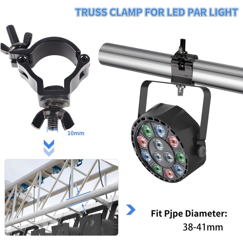 DBREAKS Quick Buckle Stage Lighting Clamp, 4 Truss Clips, 40