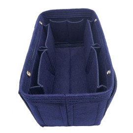 LEXSION Felt Purse Organizer Insert Bag organizer Multi Pocket Bag in Bag Organizer For Tote & Handbag Shaper 8008 Dark Blue XL