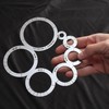 2pcs Steel Circle Ruler Stencil for Leather Cutting Tool, Metal