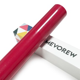 MEVOREW Red Flock HTV Heat Transfer Vinyl-12 x 6FT Flock HTV Vinyl Roll for T-Shirts, Flocked Iron on Vinyl for Cricut & Heat Press Machine- Easy to Cut & Weed (Red)