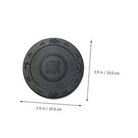 Gatuida 3sets Durable Calligraphy Inkstone Set Practical Ink Grinding Stones with Cover for Students Easy to Clean Random Style for Painting Accessories 2pcs*3