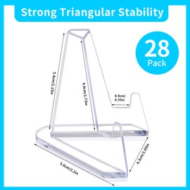 vivinin 28Packs Card Display Stand, Card Stand, Card Stands for Sports Cards, Trading Card Stand, Acrylic Material, 2.1 Inch Tall