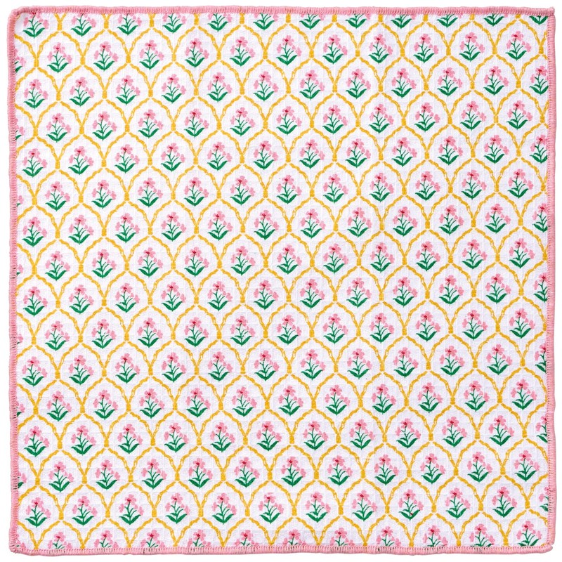 REP Pink Bouquet Kitchen Cloth Light Pink Size: Approx. 11.8