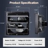 Hiorucet 7 Inch Wall Mounted Shutter Exhaust Fan with Speed