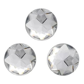 110 Pcs 25mm Flat Back Round Acrylic Rhinestones, Crystal Clear Plastic Circle Gems, Glitter Gems Diamond for Costume Jewelry Making Cosplay2
