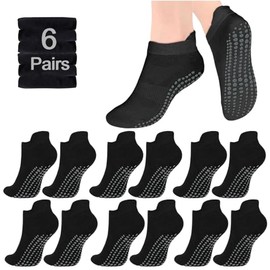 ZANZER Grip Socks for Women Men Pilates Socks Non Slip Yoga Grippy Sock with Grips for Barre Barefoot Hospital