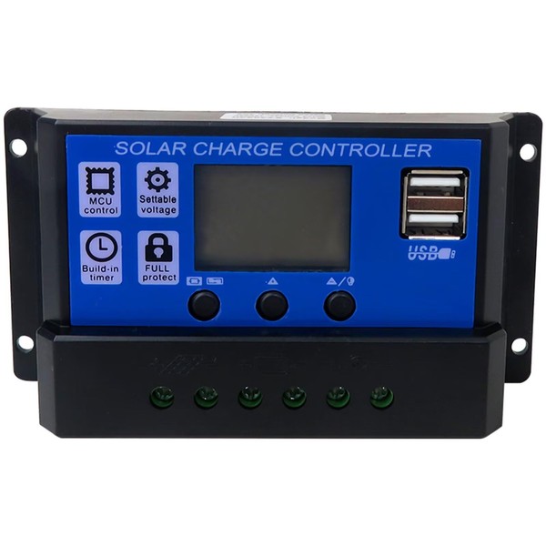 Professional Charge Controller Replacement for 30A Solar Panel Battery, 12V/24V