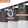 UFRIDAY Small Stall Shower Curtain 36 x 72 Inches,Dark Gray