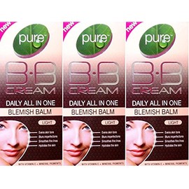 Pure B.B Cream Daily All In One Blemish Balm Light 30ml x 3 Packs