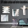 XIHACTY 64 Pcs Peel and Stick Beveled Mirror Glass Tile.2.5x1