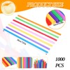 1000 Pcs Colorful Disposable Drinking Plastic Straws Bulk, Long Straight