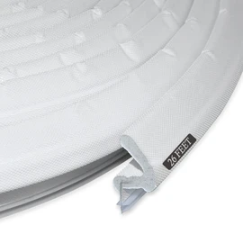 LSGCQ Kerf Weather Stripping Door Seal Strip 26 Ft Q Foam Door Weatherstrip Seal with Slot Card Slot Installation, Easy Cut to Size (White)