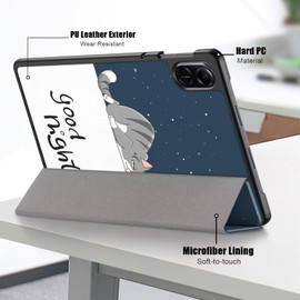 QINOUK Case for Honor Pad X9, [Stand Feature] Ultra Thin Smart Cover with Auto Sleep Wake, PU and PC Anti-scratch Protective Case, for Honor Pad X9-2