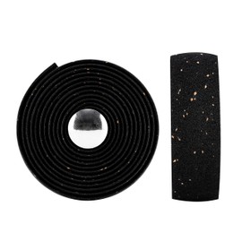 LSSH Bike Handlebar Tapes, Cork Bike Handlebar Tape, Bicycle Bar Tape, Cycling Handle Wraps, EVA Road Bike Handlebar Tape – 2 Rolls (Black)