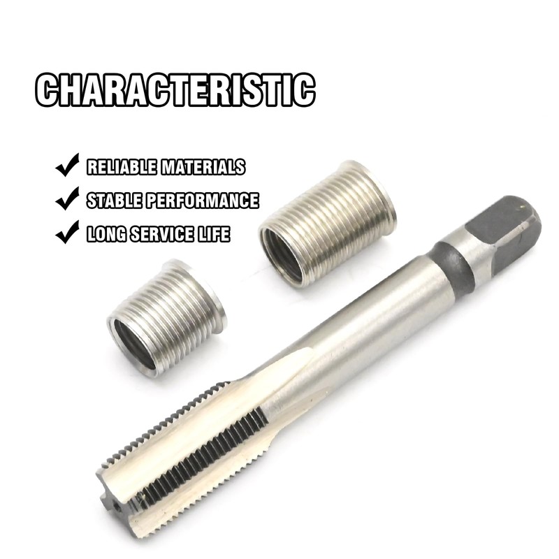 VIKKSAER Spark Plug Thread Repair Tool, M10x1.0 Thread Tap Kit
