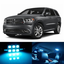 skylightauto 18pcs LED Premium ICE Blue Light Interior Package Deal for Dodge Durango 2011-2017