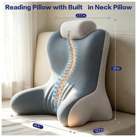 Reading Pillow for Sitting in Bed, 22 Inch