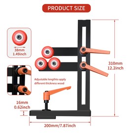 Wood Lathe Steady Rest，L-type Woodworking Lathe Center Frame with 3 Fixed Wheels Adjustable Wheel Position for Woodworking Lathes Up to 12 inches