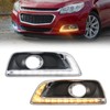 3-Color LED DRL Fog Light Bezel for Chevy Malibu 2013