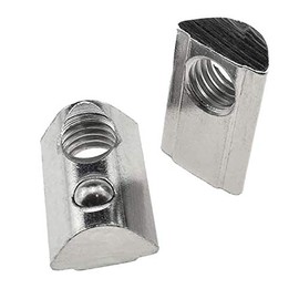 4040 Series M8 T Slot Nuts Roll-in Spring Ball Loaded Elastic Nuts Carbon Steel for 4040 Series Aluminum Extrusion Profile Rail with 8mm Slot for 3D Printer（20Pcs）