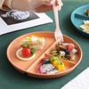 sukevitor Pack of 4 Divided Plates, Reusable Compartment Plates Three