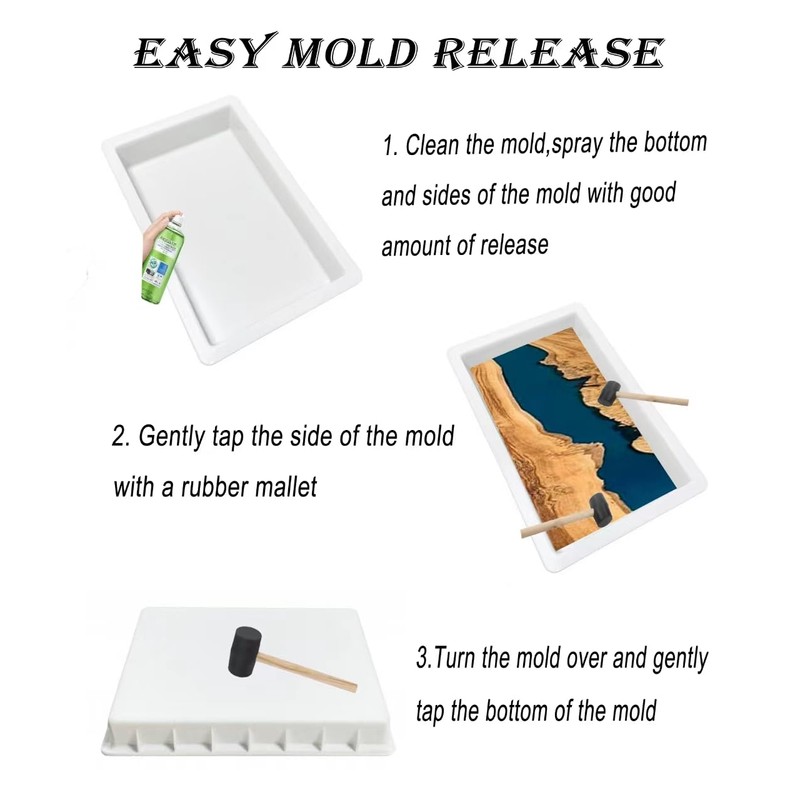 Large Epoxy Mold 15.8 * 9.8 * 3 inch and