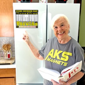 Kitchen Measurement Conversion Chart Magnet - Extra Large Easy to Read Magnetic Kitchen Decor - Weight, Liquid, Temperature Recipe Measuring Tool - Cooking, Cookbook & Baking Accessories Fridge Magnet